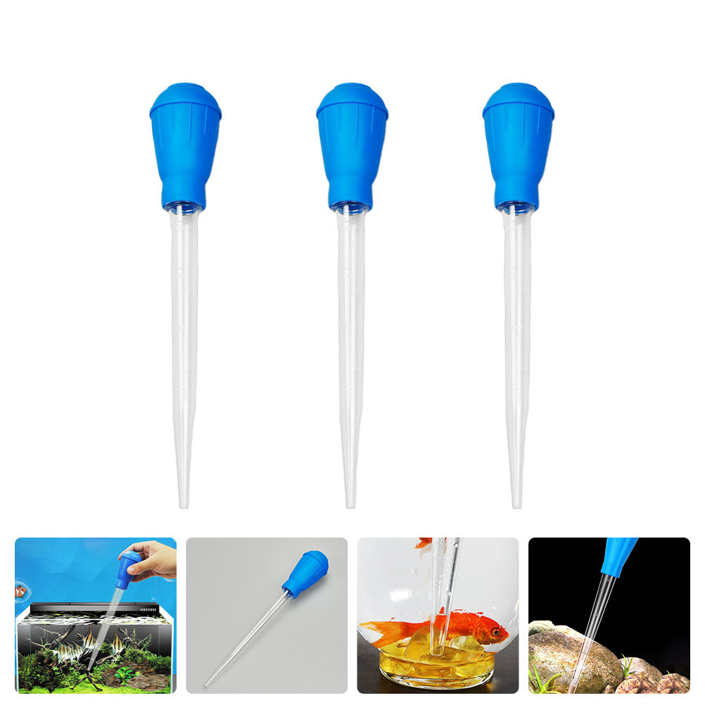Aquarium Fish Long - 3 Pezzi Pipetta Premium Riutilizzabile per