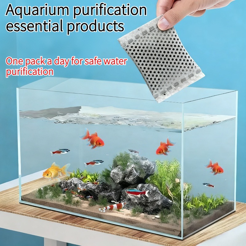 Aquarium Fish Long - 20/40/100 Pezzi Sacchetti di Carbone Attivo