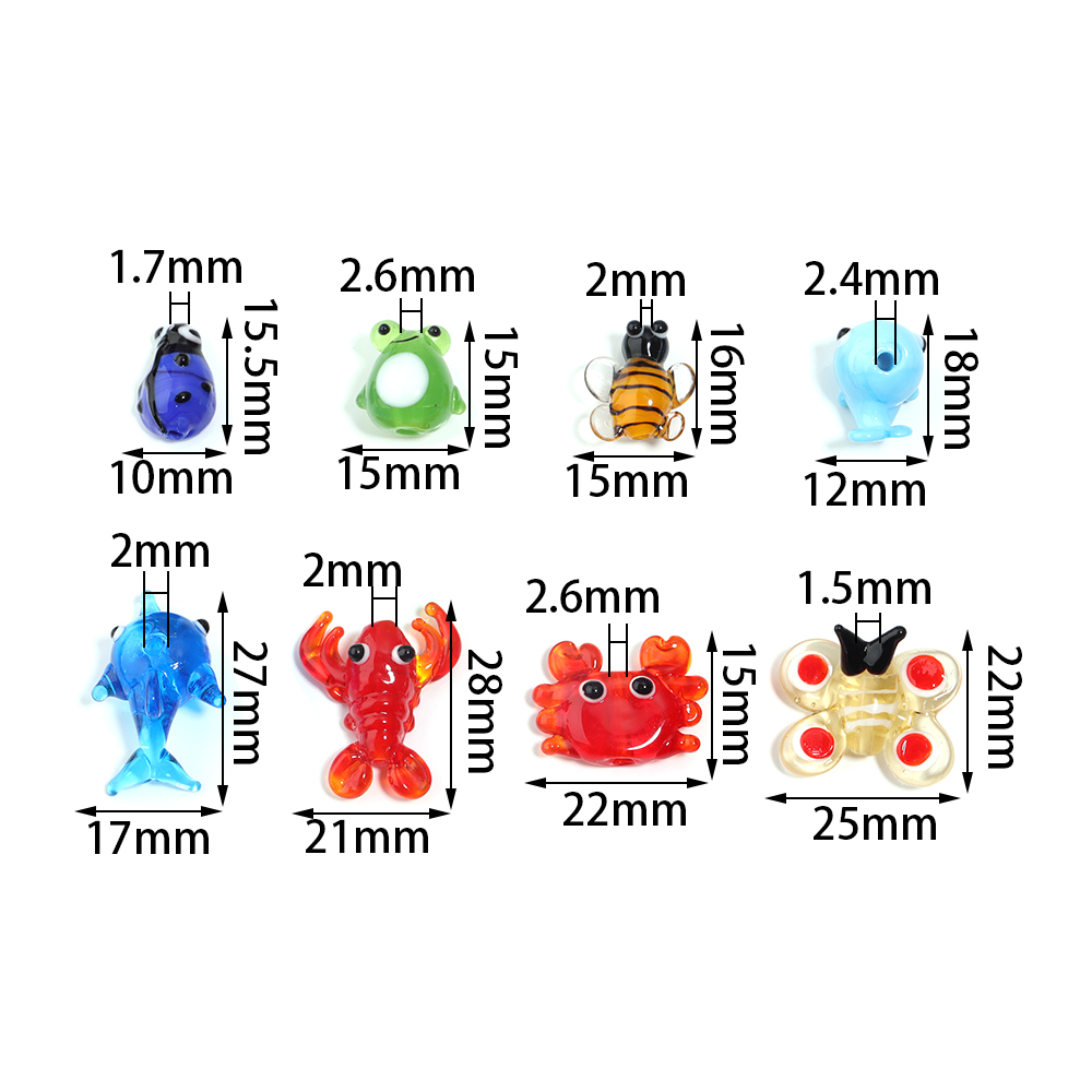 2 pz ciondolo in vetro animale - Aquarium Mini Fish recensione e prezzo