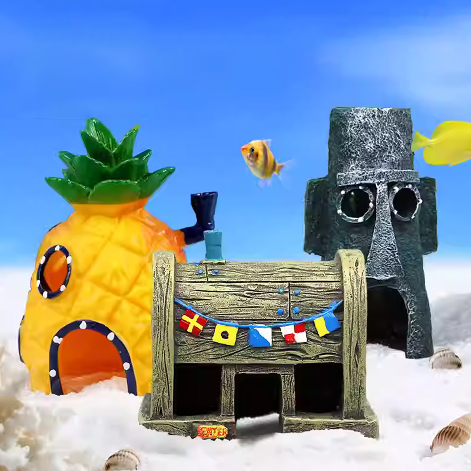 3 pezzi di cartone animato dec - Aquarium Fish Japan recensione e prezzo